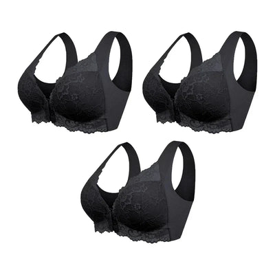 (PACKAGE 3) Wireless Push-Up Bra with Front Closure