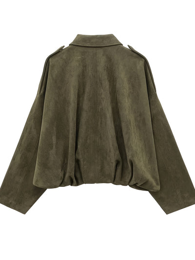 Šárka – Short Suede Jacket in Oversized Cut