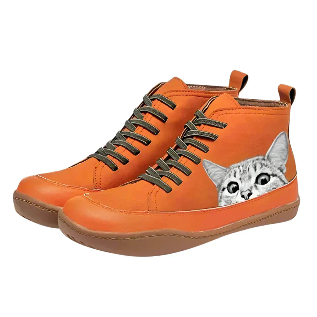 Pippa | Leather Ankle Boots for Cat Lovers