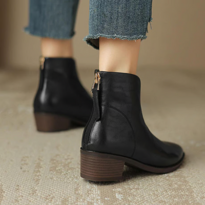 Margaret – Luxe ankle boots with a graceful low heel
