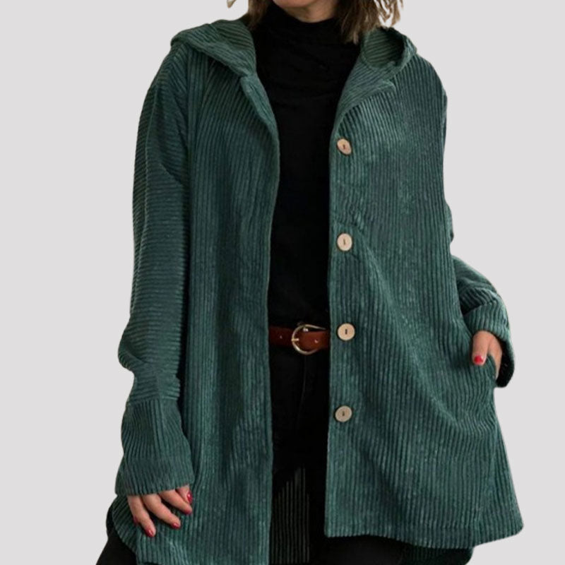 Velvet Coat with Hood | Warm, Soft, and Perfect for Autumn