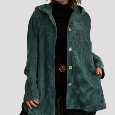 Velvet Coat with Hood | Warm, Soft, and Perfect for Autumn