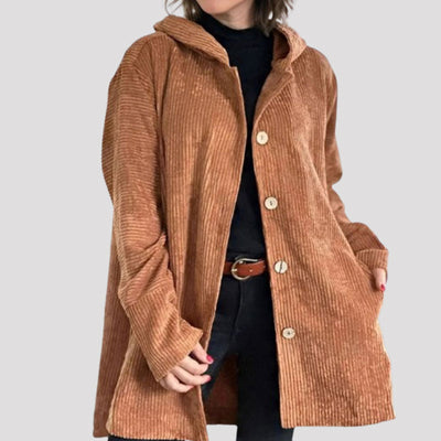 Velvet Coat with Hood | Warm, Soft, and Perfect for Autumn