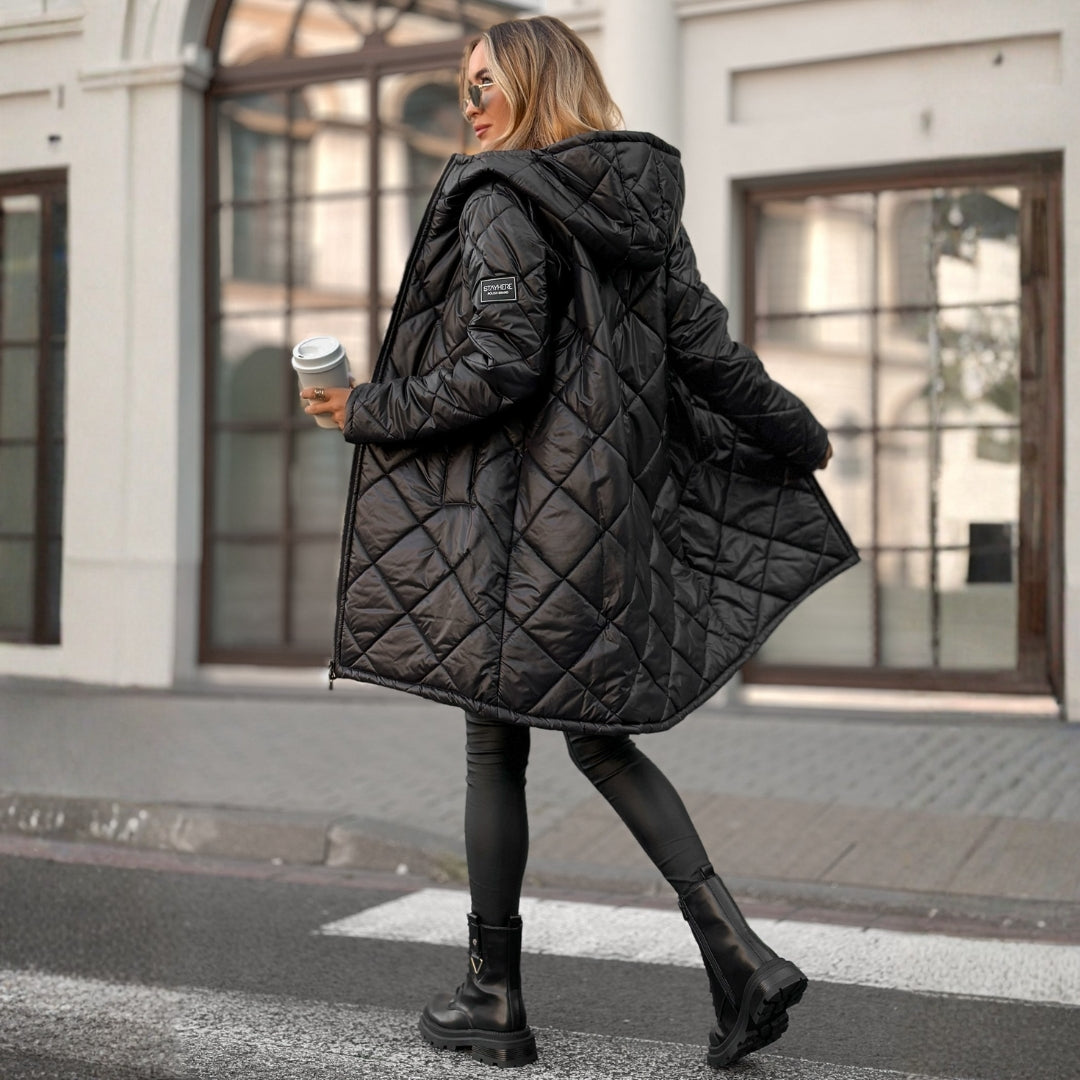 Anna – Quilted winter coat with a hood