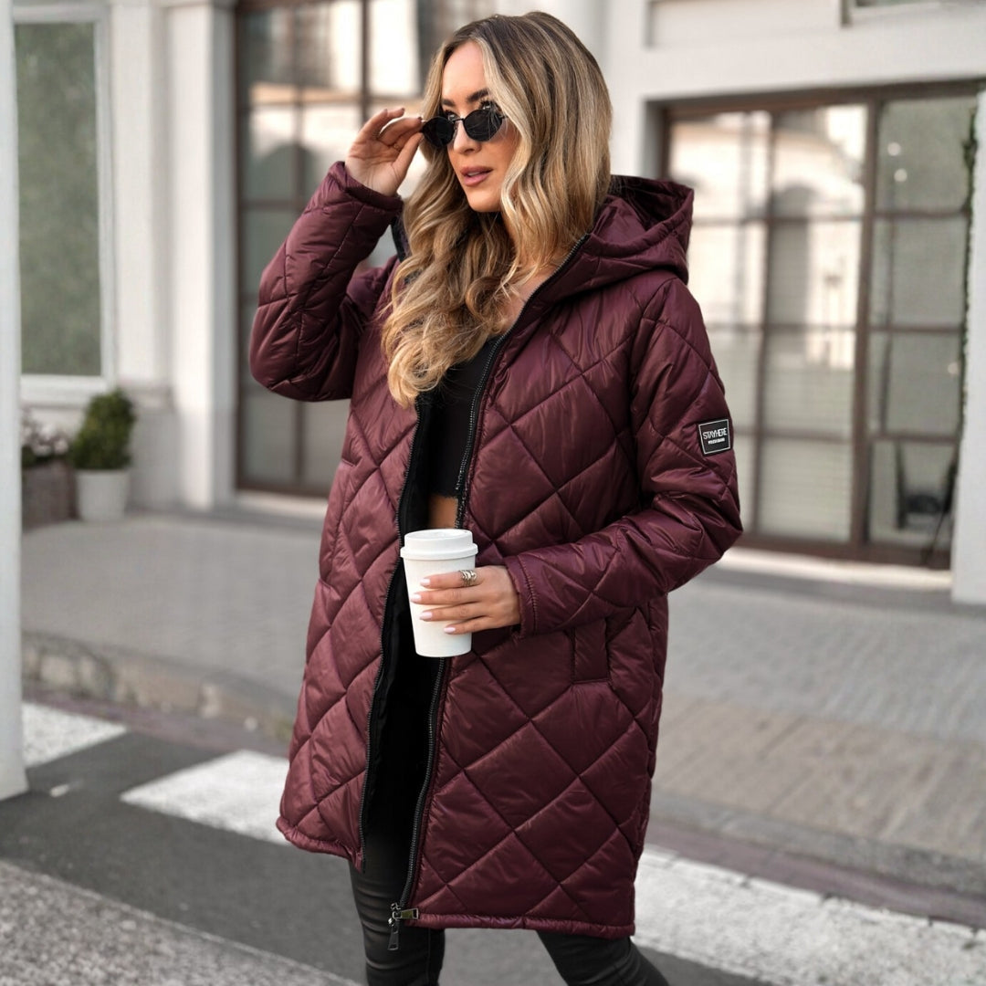 Anna – Quilted winter coat with a hood