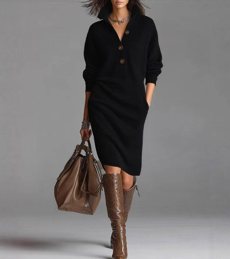 Diana – Soft knit dress for graceful cool-season style