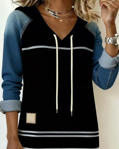 Margaret – Striped cotton-blend dress for cozy autumn days