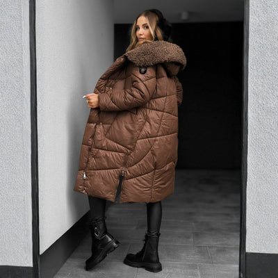 Margaret – Quilted coat with a soft hood