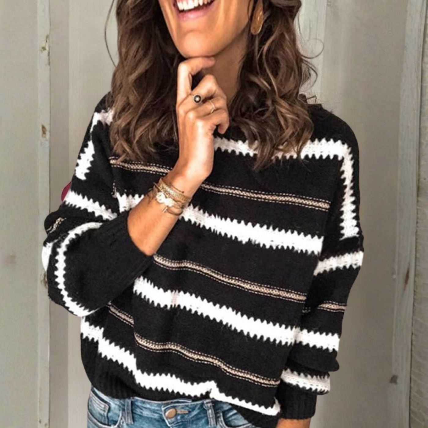 Jane™ - Casual Long Sleeve Crewneck Sweater