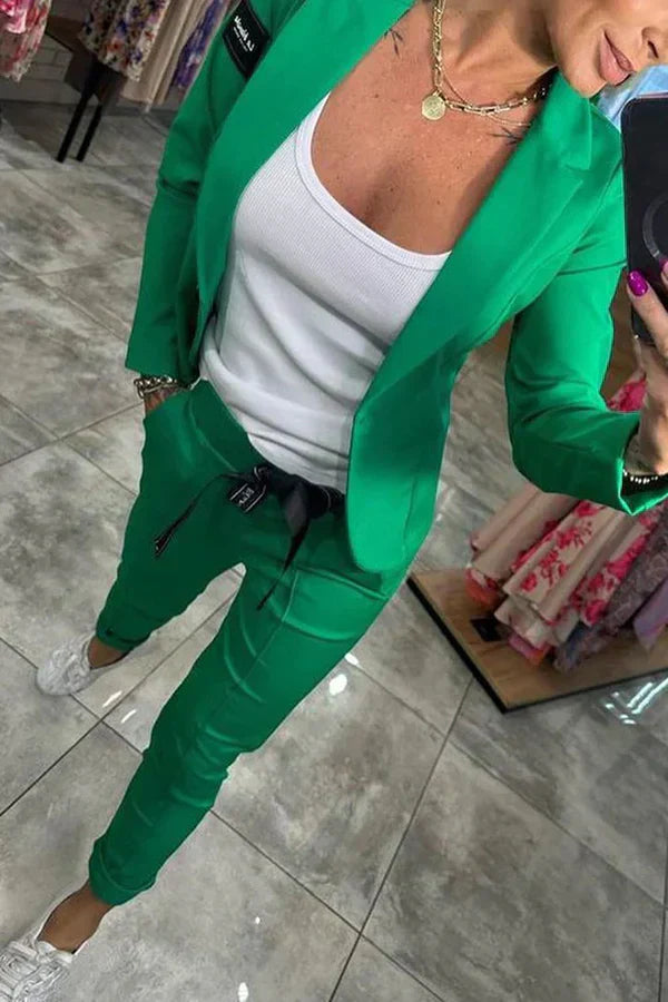 Jennifer – Chic Blazer and Jogger Set for Effortless Days