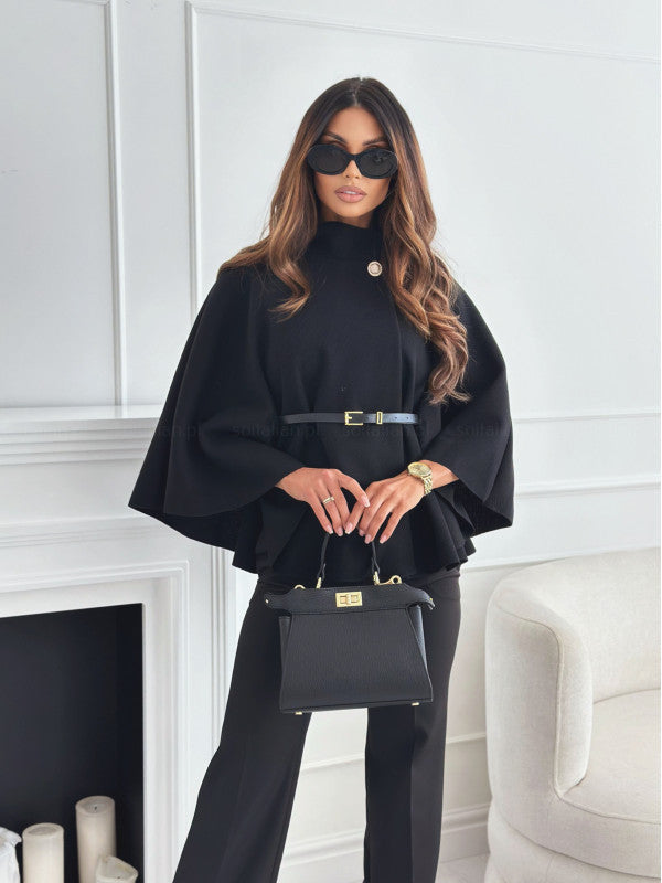 Lea – Jacket with Butterfly Sleeves and Elegant Belt