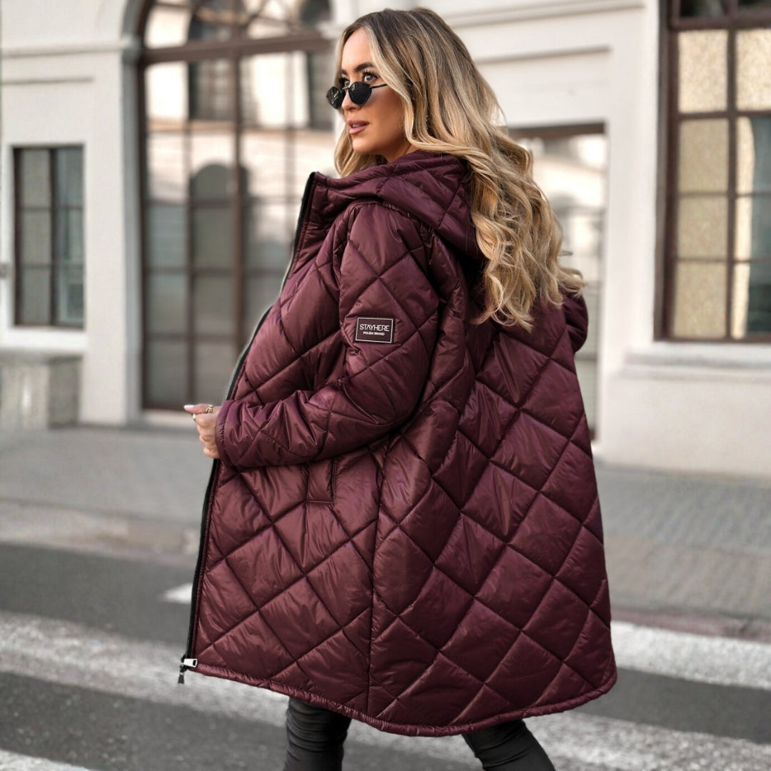 Anna – Quilted winter coat with a hood