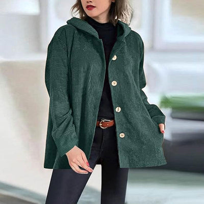 Velvet Coat with Hood | Warm, Soft, and Perfect for Autumn