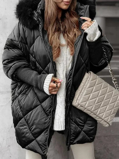 Noemi – Luxury Quilted Winter Jacket with Soft Hood