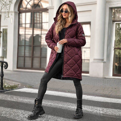 Anna – Quilted winter coat with a hood