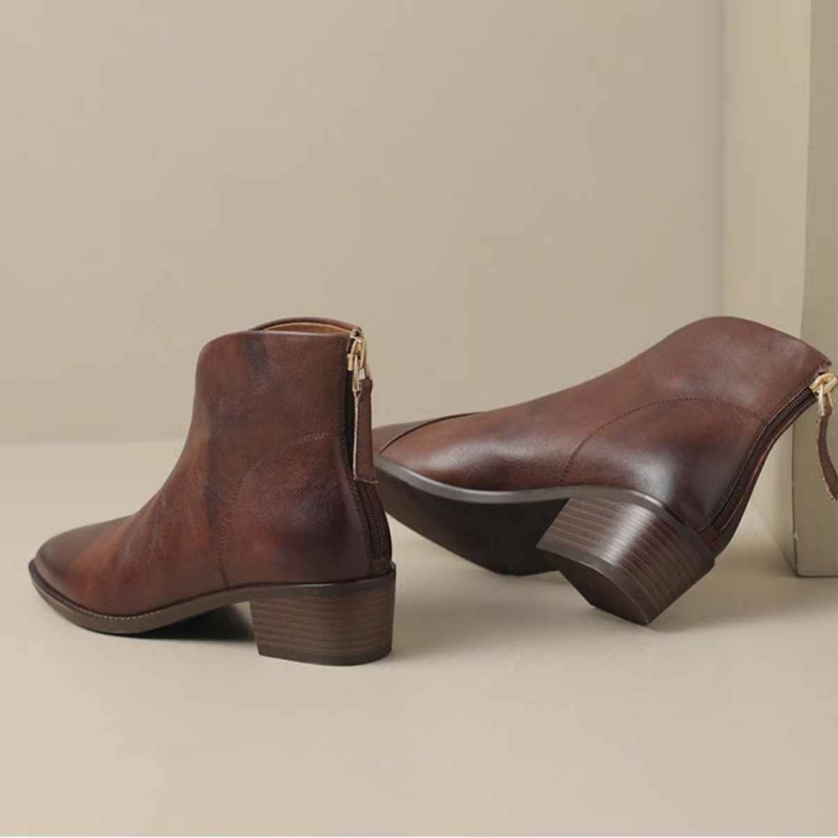 Margaret – Luxe ankle boots with a graceful low heel