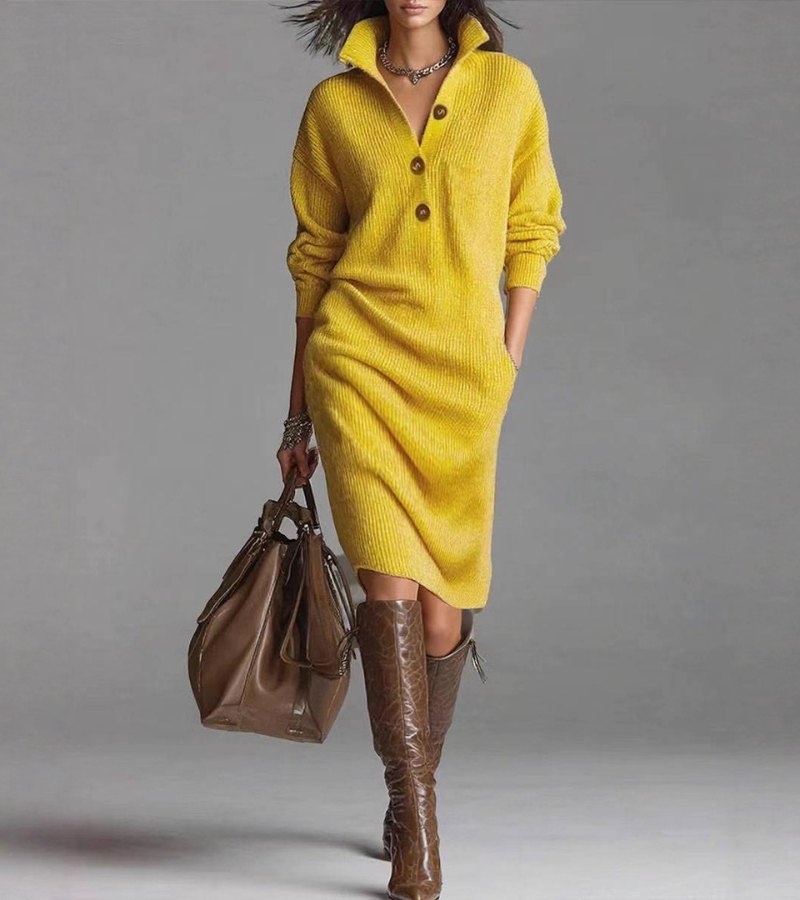 Diana – Soft knit dress for graceful cool-season style