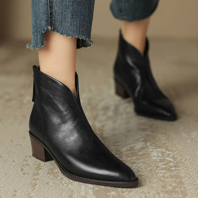 Margaret – Luxe ankle boots with a graceful low heel