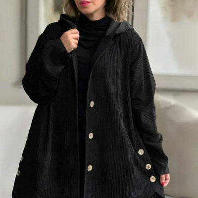 Velvet Coat with Hood | Warm, Soft, and Perfect for Autumn