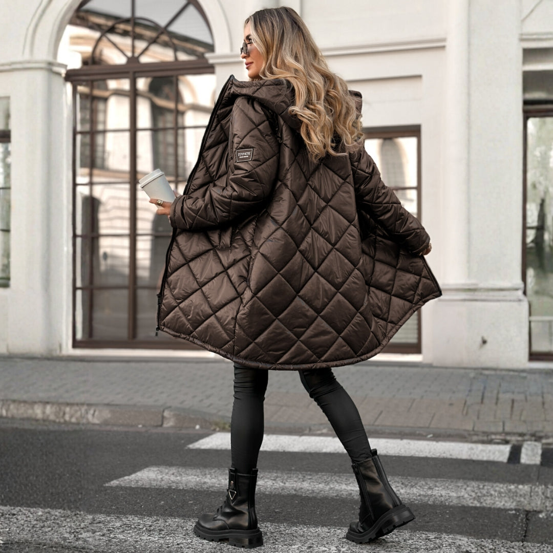 Anna – Quilted winter coat with a hood