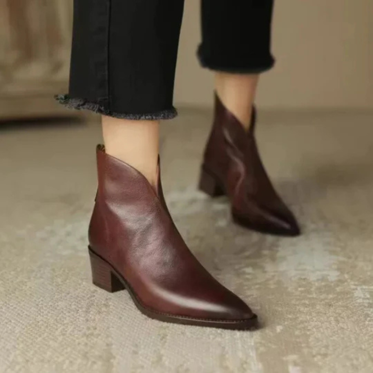 Margaret – Luxe ankle boots with a graceful low heel