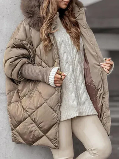 Noemi – Luxury Quilted Winter Jacket with Soft Hood