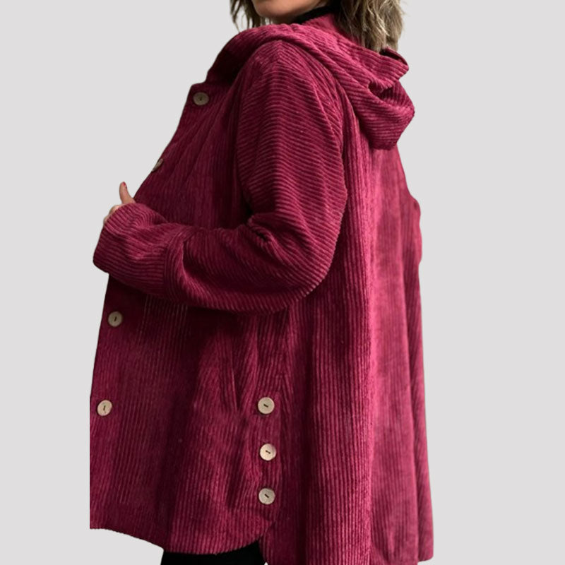 Velvet Coat with Hood | Warm, Soft, and Perfect for Autumn