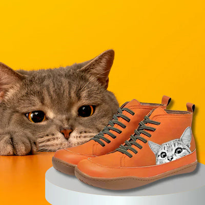 Fenna | Leather Ankle Boots for Cat Lovers