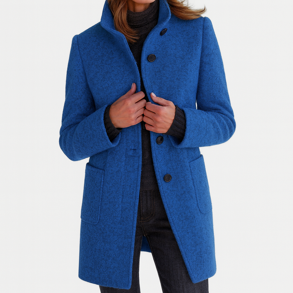 Grace – Elegant Wool-Blend Coat for Chilly Days