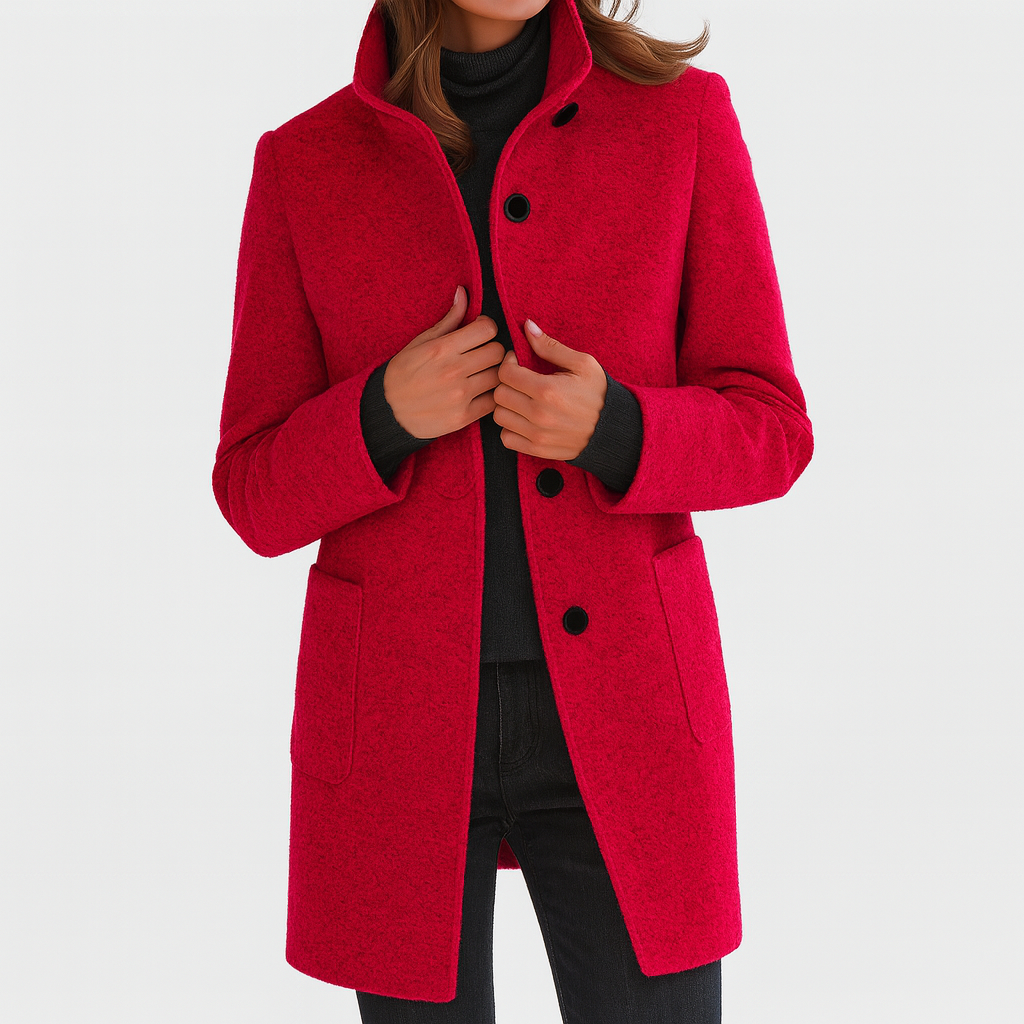 Grace – Elegant Wool-Blend Coat for Chilly Days