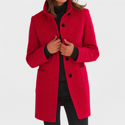 Grace – Elegant Wool-Blend Coat for Chilly Days