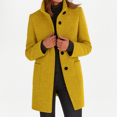 Grace – Elegant Wool-Blend Coat for Chilly Days