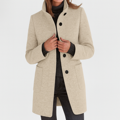 Grace – Elegant Wool-Blend Coat for Chilly Days