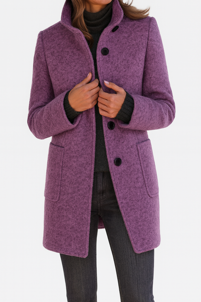 Grace – Elegant Wool-Blend Coat for Chilly Days