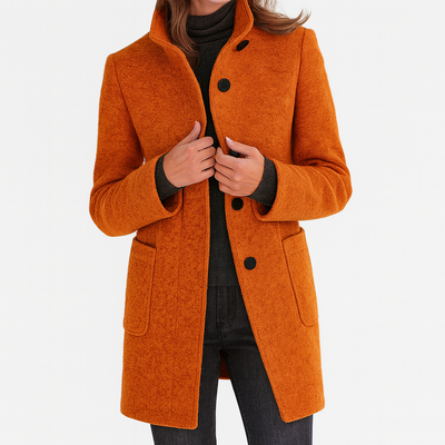 Grace – Elegant Wool-Blend Coat for Chilly Days