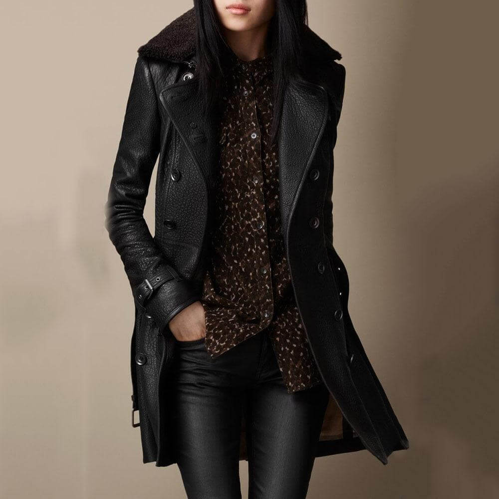 Victoria | Leather Three-Quarter Coat