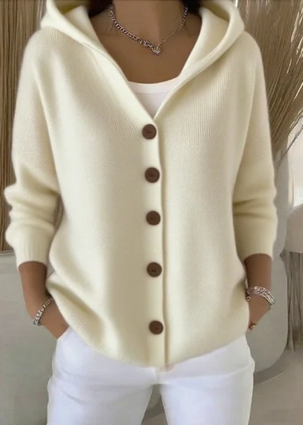Sophie – Classic Knit Cardigan with Hood