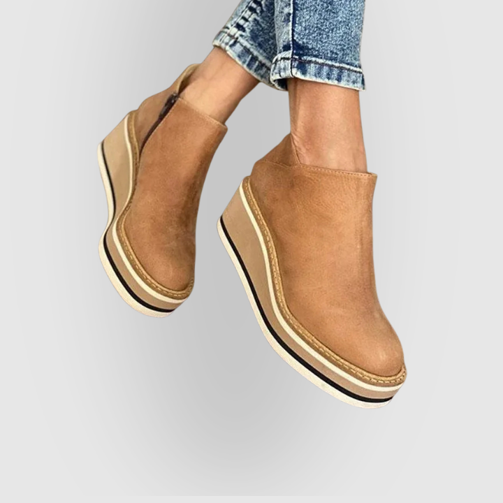 Sarah | Waterproof Wedge Ankle Boots