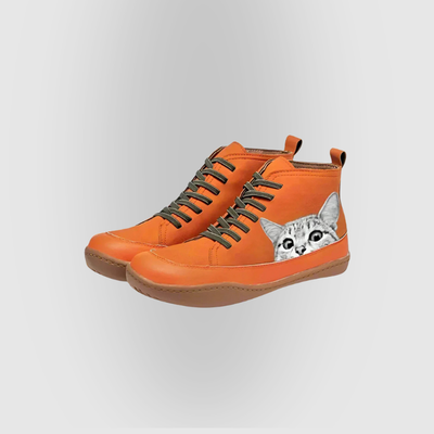 Pippa | Leather Ankle Boots for Cat Lovers
