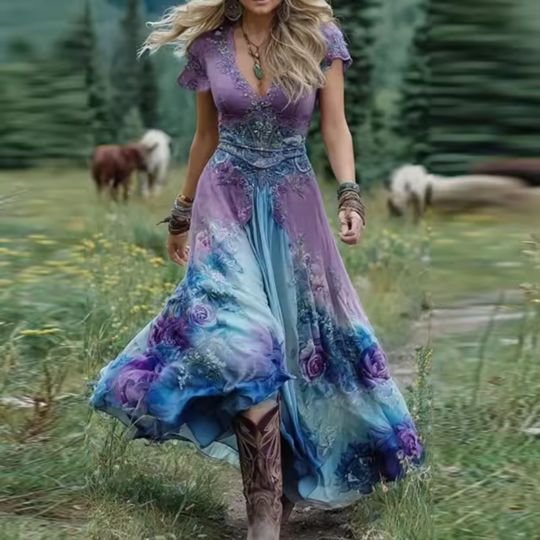 Charlotte – Tailored floral dress for graceful days