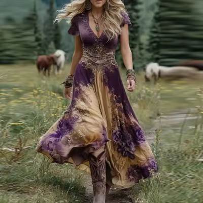 Charlotte – Tailored floral dress for graceful days