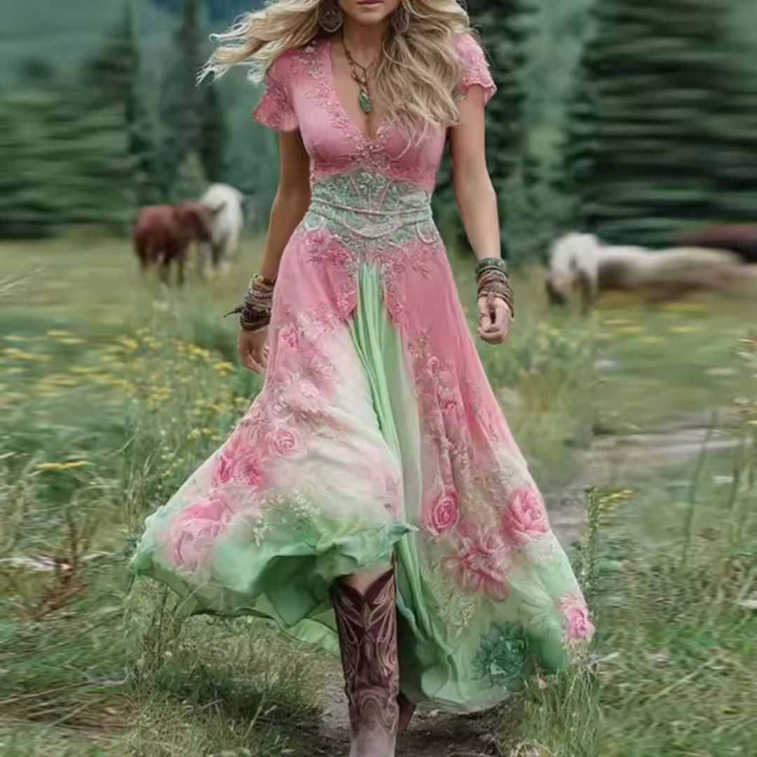 Charlotte – Tailored floral dress for graceful days