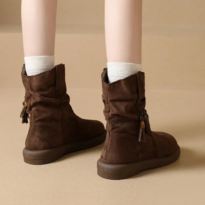 Hallie | Vintage-Inspired Suede Ankle Boots