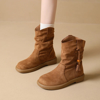 Hallie | Vintage-Inspired Suede Ankle Boots
