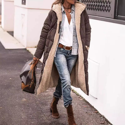 Vera – Long Reversible Quilted Winter Jacket for Women