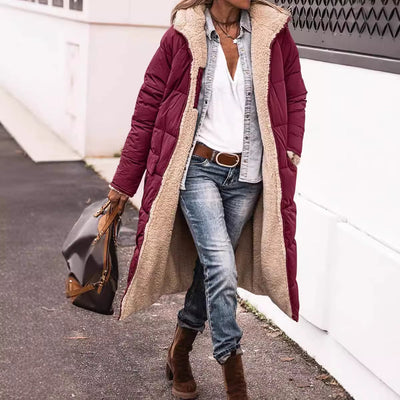 Vera – Long Reversible Quilted Winter Jacket for Women