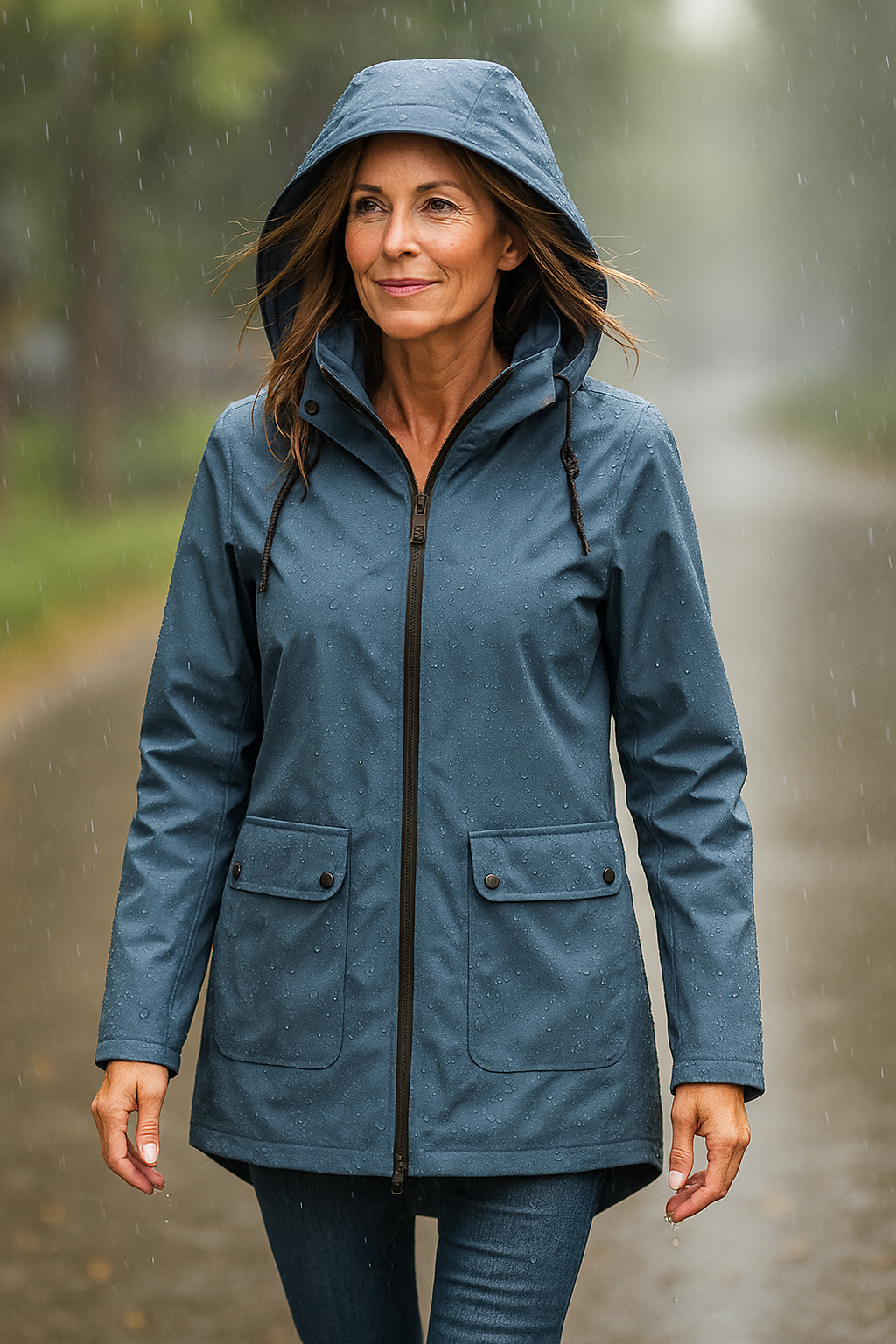 Iveta – Stylish Waterproof Jacket for Rain and Wind