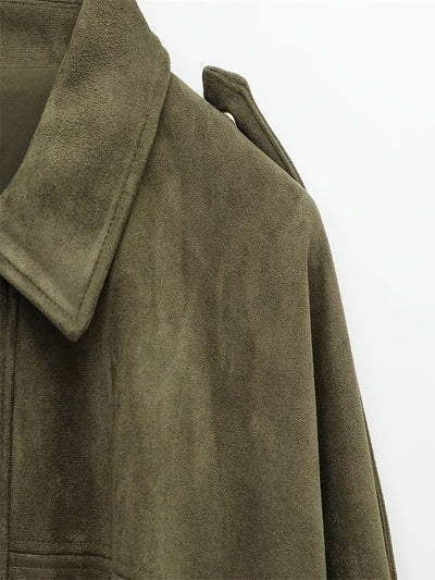 Šárka – Short Suede Jacket in Oversized Cut
