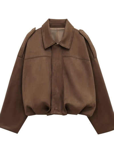 Šárka – Short Suede Jacket in Oversized Cut