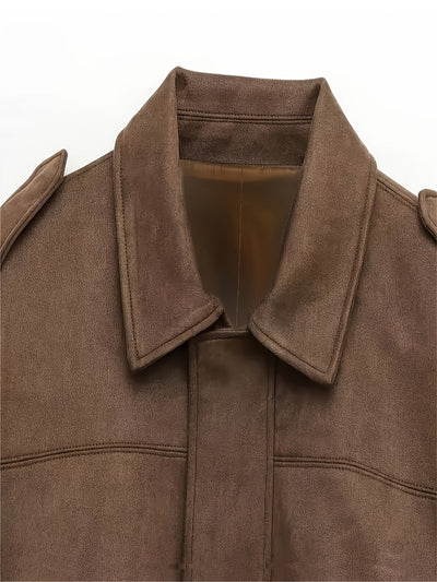 Šárka – Short Suede Jacket in Oversized Cut